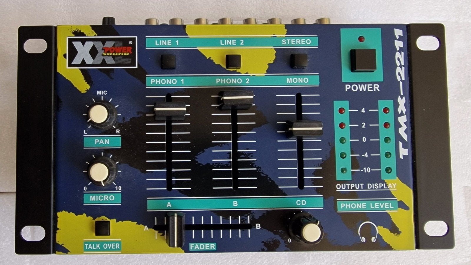 XX Power Sound TMX-2211 DJ Mixer, mengpaneel, Ophalen of Verzenden, Gebruikt, Minder dan 5 kanalen, Microfooningang