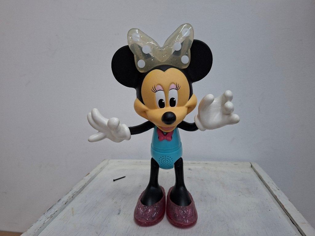 mooie grotere mini mouse Disney met lampje en geluid, Ophalen of Verzenden, Overige figuren, Zo goed als nieuw, Beeldje of Figuurtje