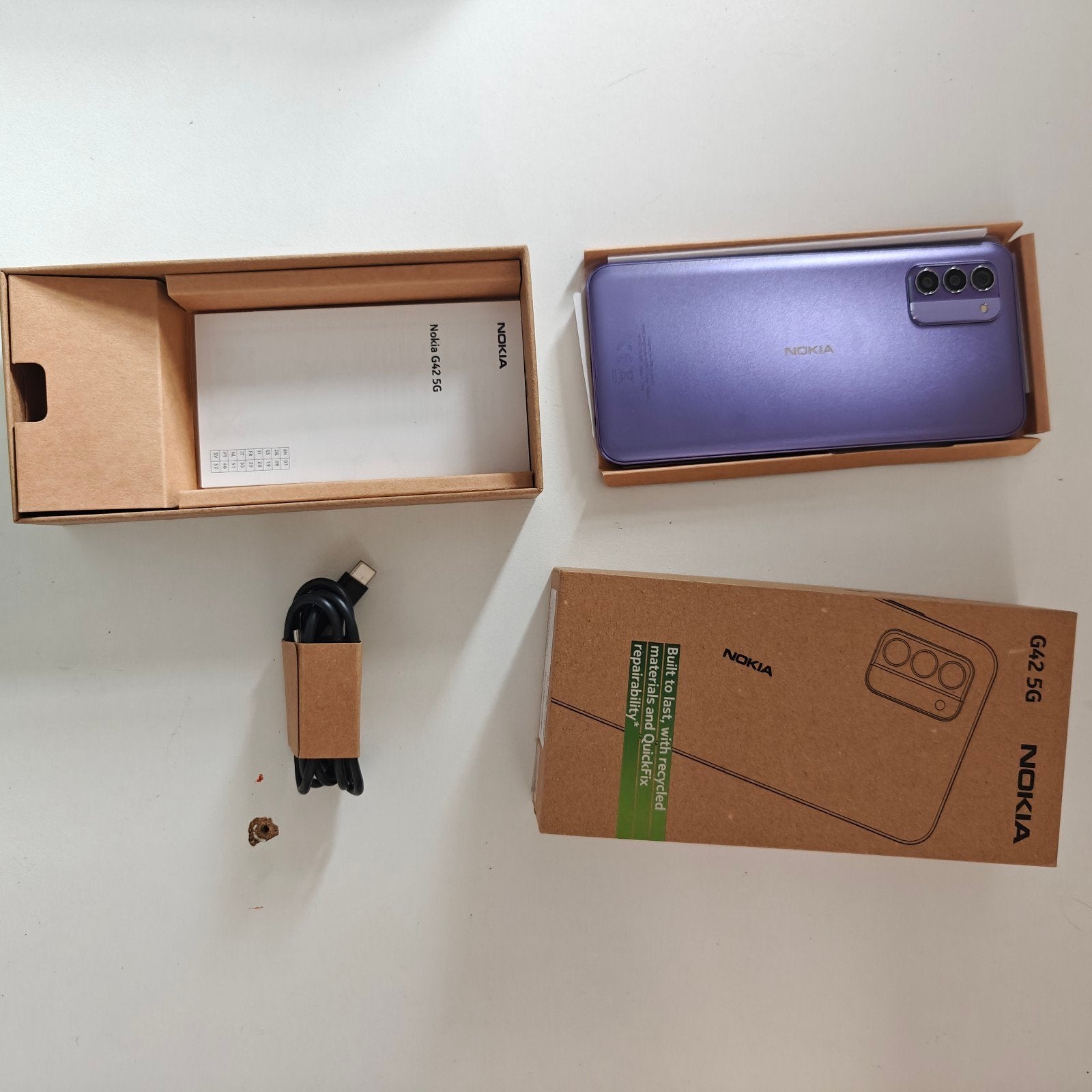 Nokia G42 5G TA-1581 DS 6/128 Lavender/Violet, Ophalen, Overige modellen, Paars, Touchscreen