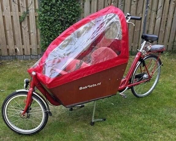Originele bakfiets*nl - Goede staat, Fietsen en Brommers, Fietsen | Bakfietsen, Overige merken, 4 kinderen of meer, Gebruikt, Huif