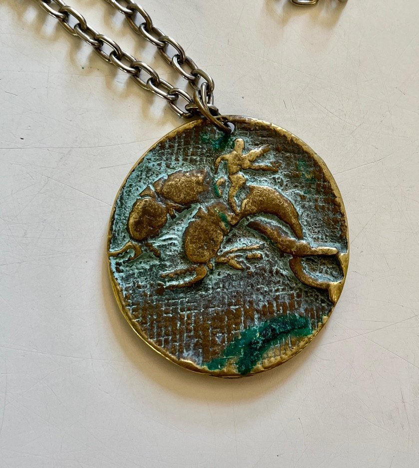Bronzen hanger naar oud Grieks voorbeeld, Ophalen of Verzenden, Zilver, Overige materialen