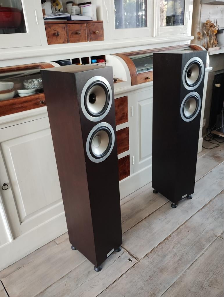2 Tannoy Revolution DC6T speakers 200W kleur espresso