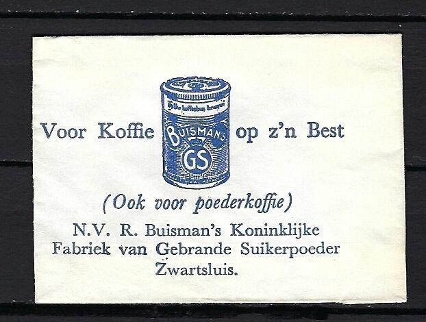 93 Zwartsluis BUISMAN koffie, Verzamelen, Ophalen of Verzenden, Nederland