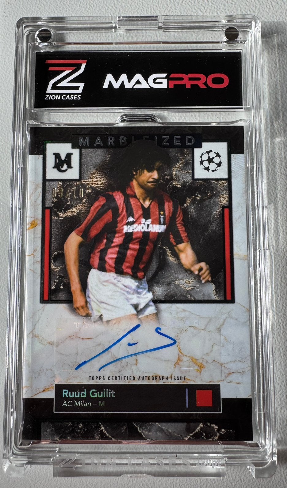 Ruud Gullit /10 Museum Marbleized Topps, Ophalen of Verzenden, Zo goed als nieuw, Plaatje