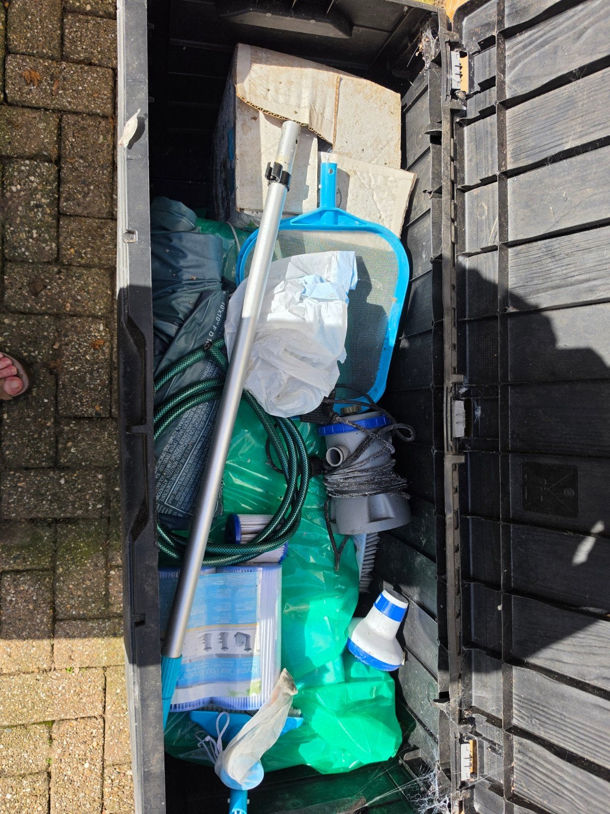 Zwembad 305 cm met accessoires in opbergbox, Ophalen, Gebruikt, Minder dan 80 cm, Rond
