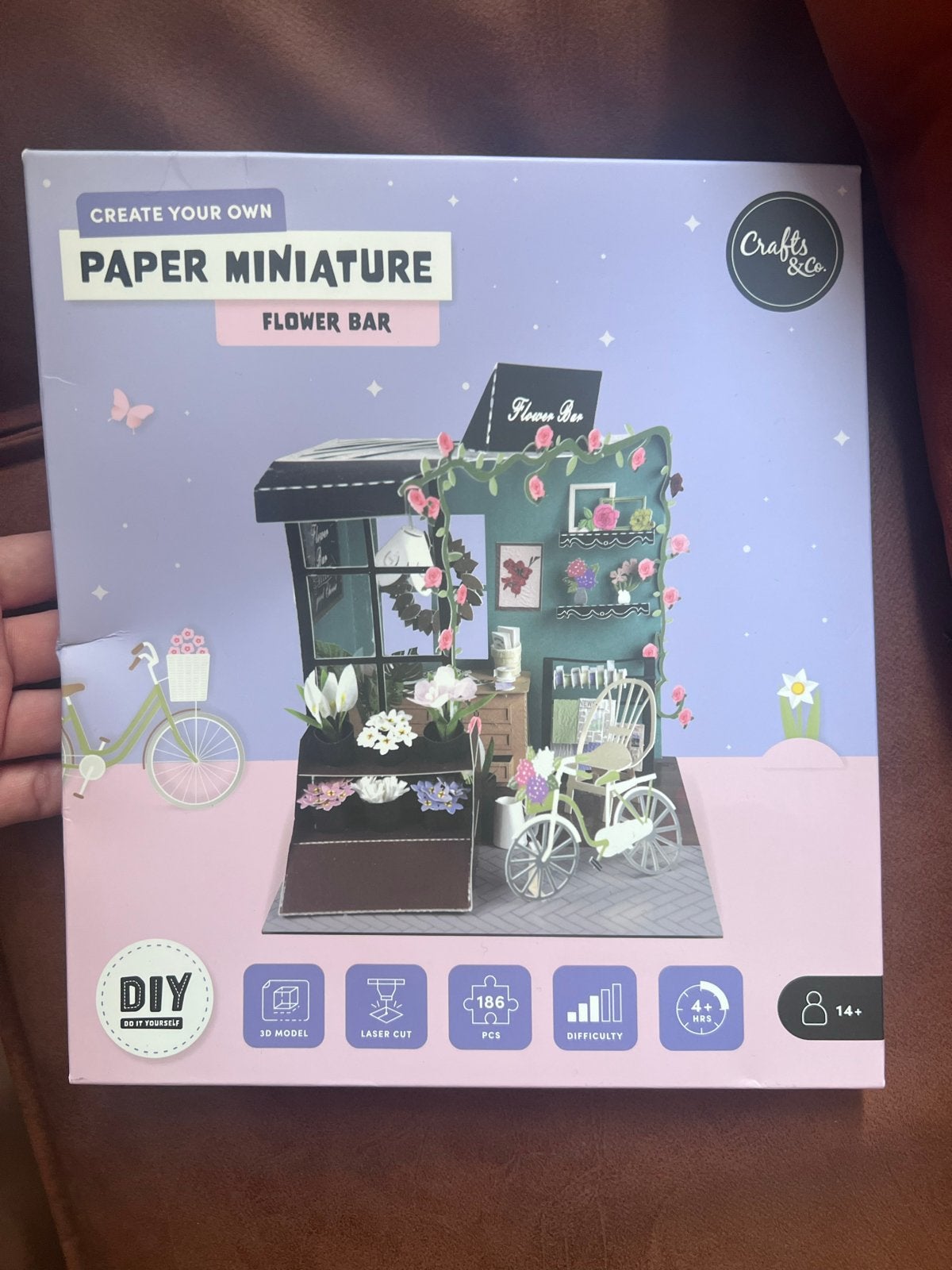 DIY Papieren Miniatuur Bloemenbar Knutselset, Nieuw, Meerkleurig, Papier of Karton, Overige merken