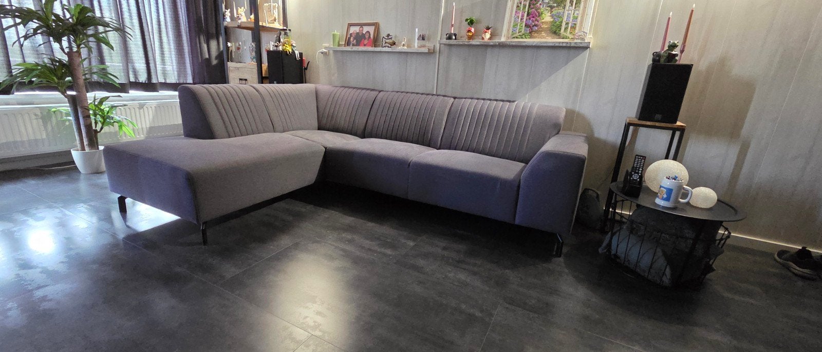 Prachtige loungebank (grijs) van Profijt Meubel, Ophalen, 250 tot 300 cm, Gebruikt, Vierpersoons of meer