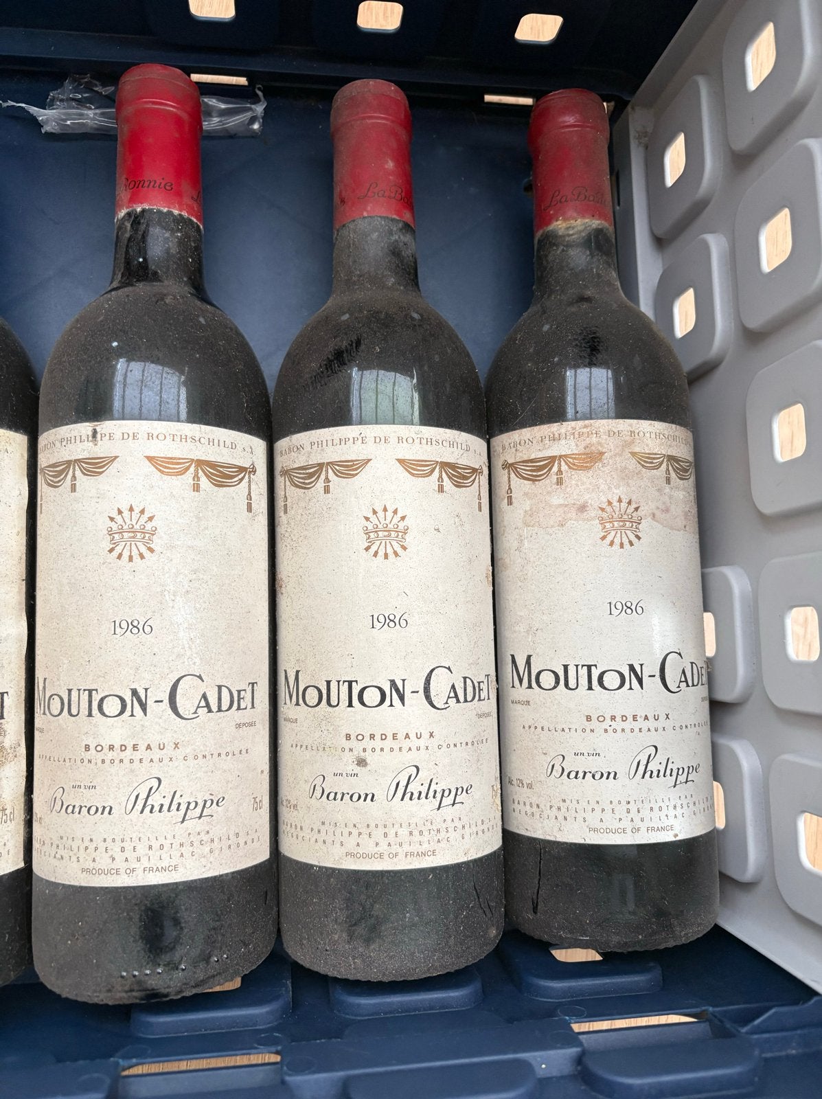 Mouton Cadet Bordeaux Wijn - Diverse Jaren, Gebruikt, Frankrijk, Ophalen of Verzenden, Rode wijn