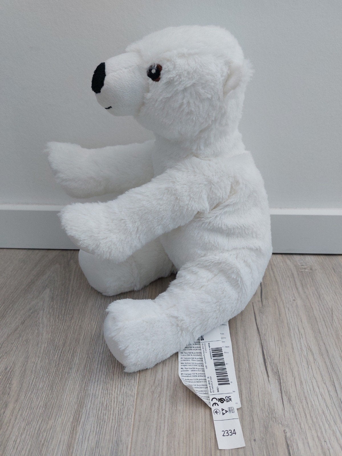 Knuffel Ikea beer ijsbeer snuttig wit L2062, Ophalen of Verzenden, Zo goed als nieuw, Beer