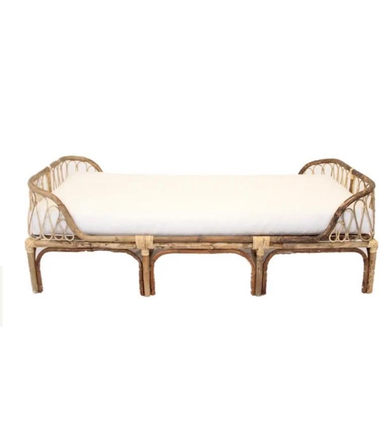 Kinderbed tuinbank loungebank rotan Noor Karwei, Ophalen, Gebruikt, 140 tot 160 cm, 70 tot 85 cm