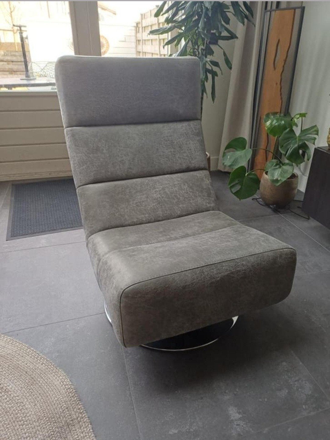 Draaibare stoel suedine stof - Pronto Wonen, Ophalen, Modern, Comfortabel, Gebruikt, Eén