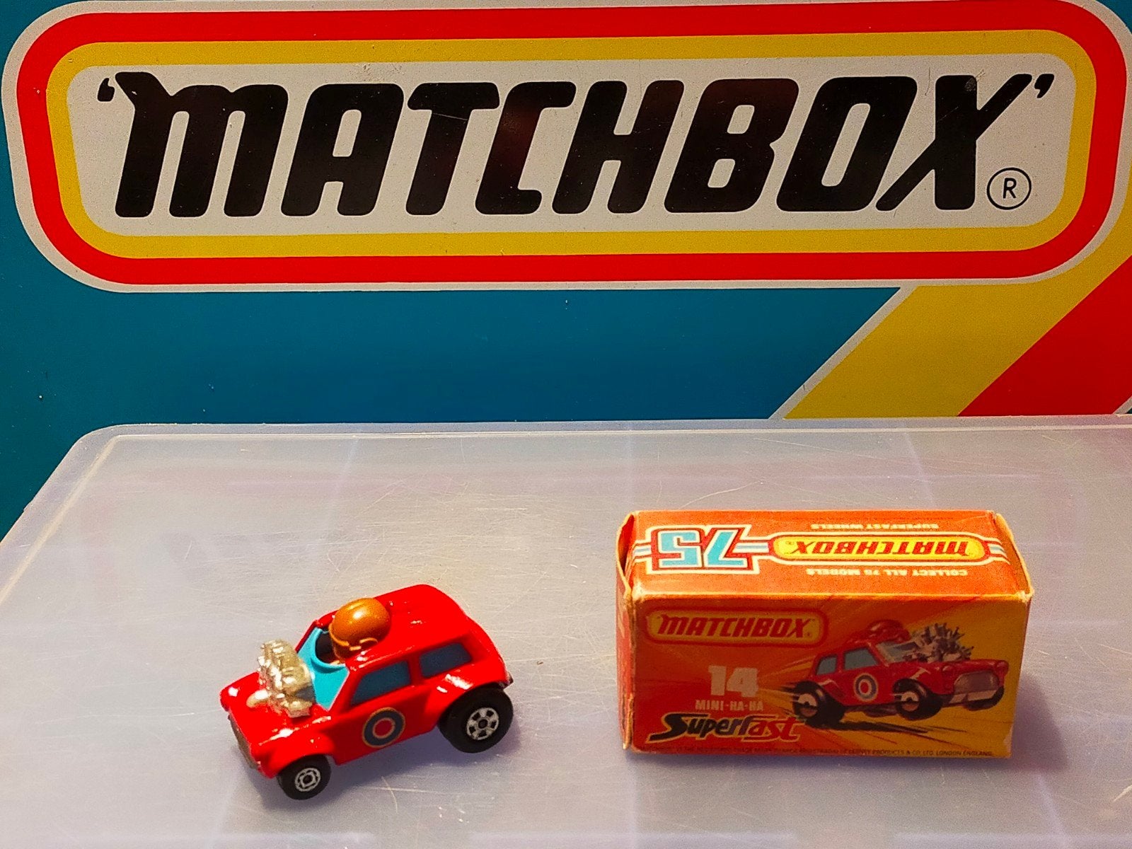 Matchbox Superfast 14 Mini-Ha-Ha met originele doos, Hobby en Vrije tijd, Modelauto's | 1:87, Ophalen, Zo goed als nieuw, Auto