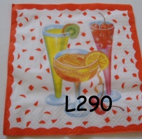 OPRUIMING servetten decoupage - feestdrankjes L290, Verzenden, Nieuw