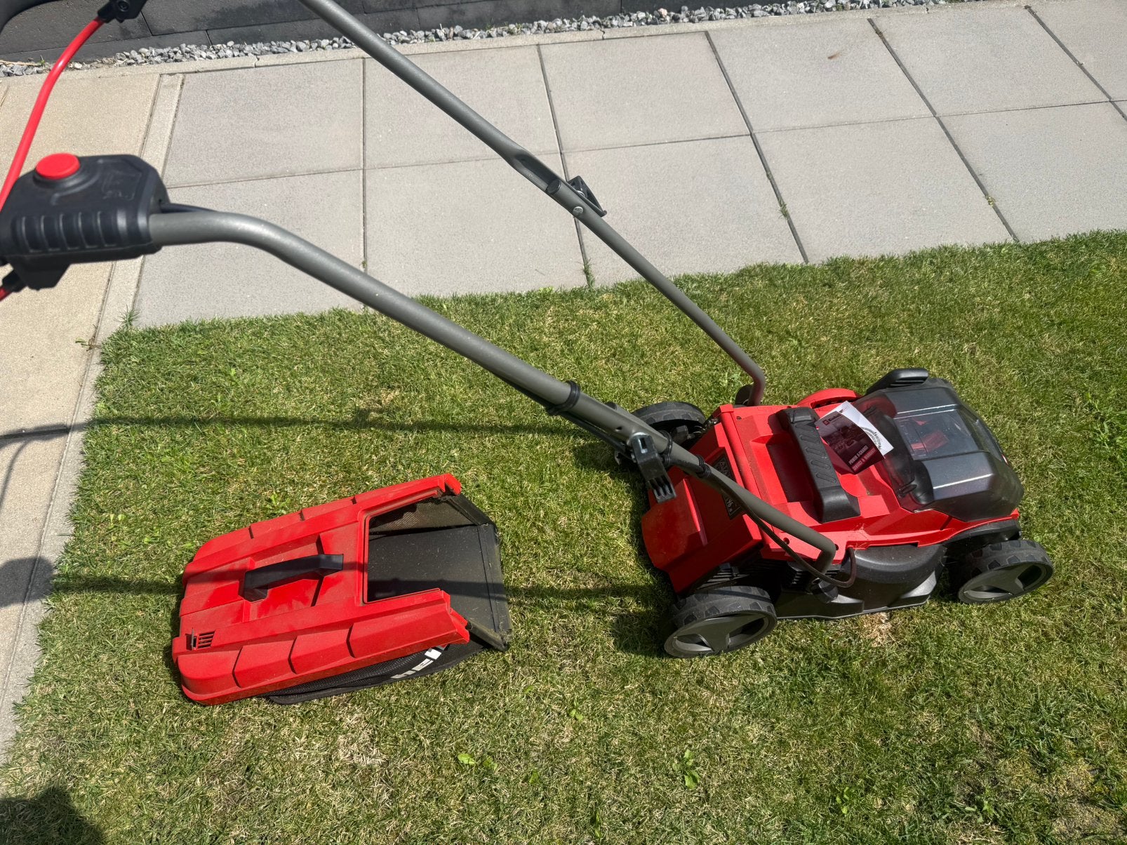 Einhell GE-CM 36/33 Li grasmaaier met 2 accu’s, Ophalen, Zo goed als nieuw