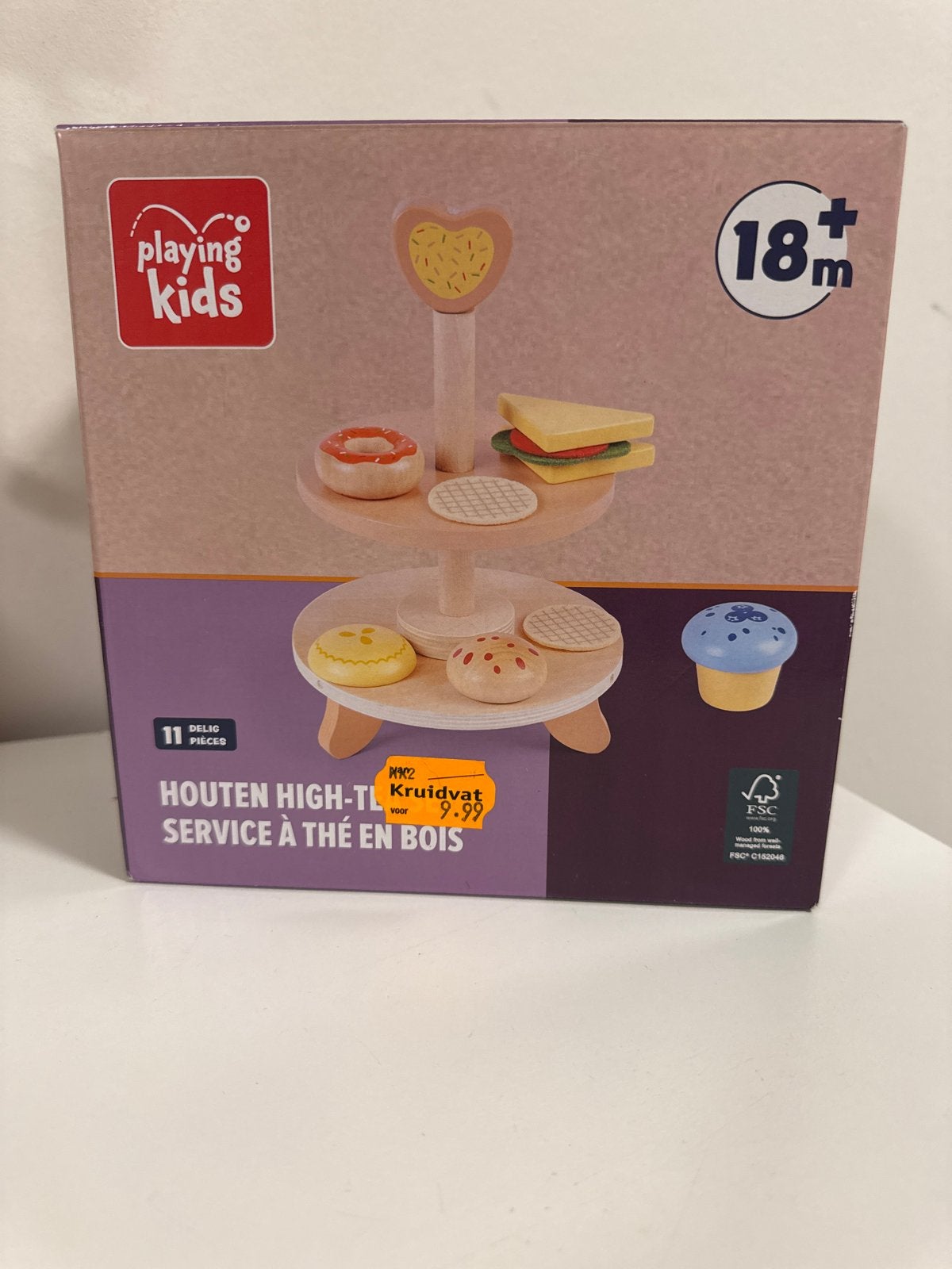 Houten high tea set voor kinderen - Playing Kids, Ophalen, Nieuw