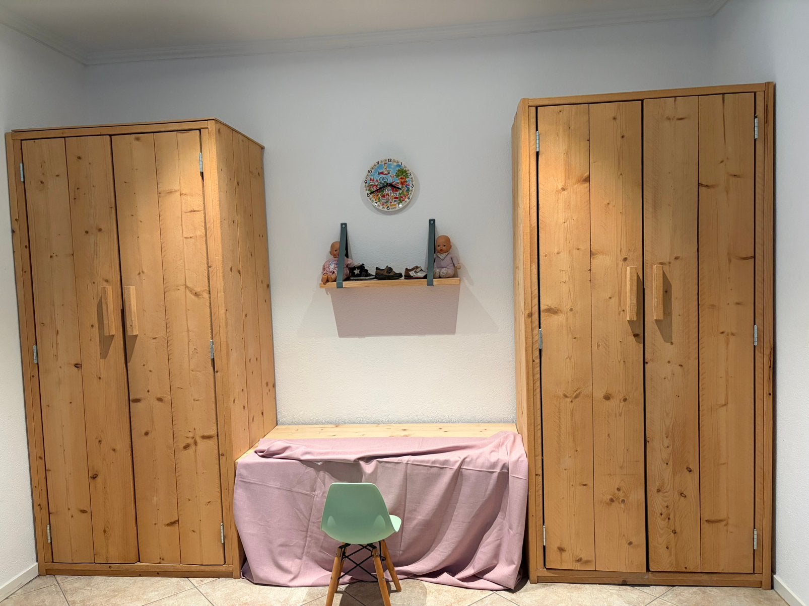 Steigerhouten kledingkast met planken en deuren, Ophalen, Gebruikt, 50 tot 100 cm, Minder dan 100 cm