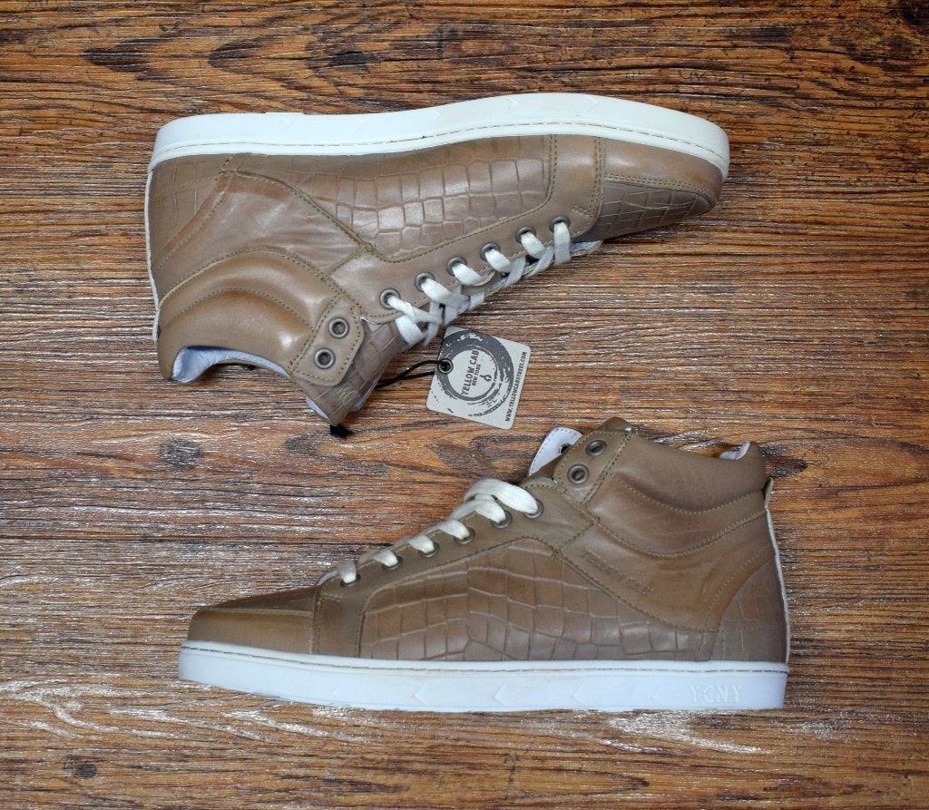 YELLOW CAB - leren halfhoge Element sneakers taupe - maat 41, Bruin, Nieuw, Ophalen of Verzenden, Sneakers of Gympen