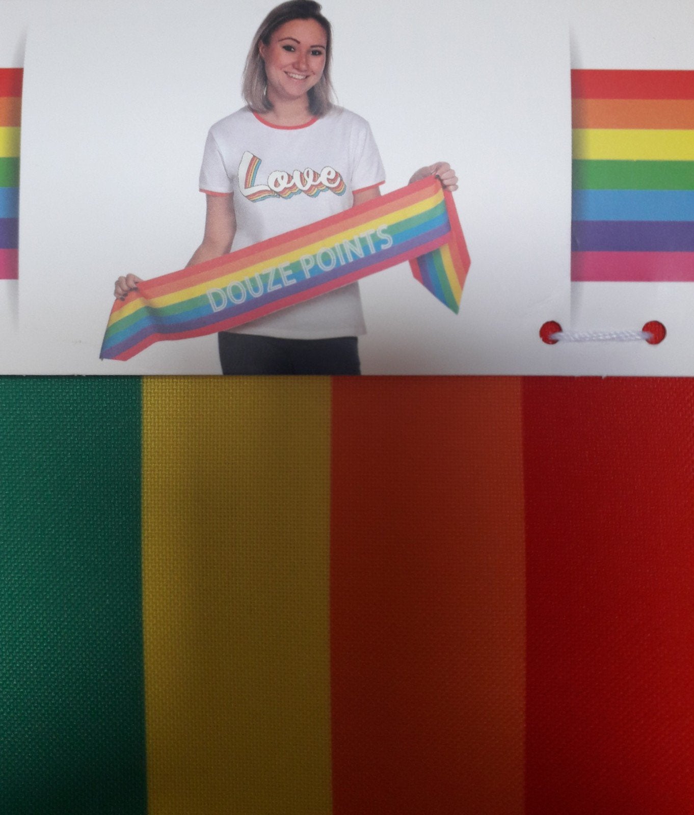 vlag "DOUZE POINTS" Eurovision Songcontest LHBTIQ+  gay homo, Diversen, Ophalen of Verzenden, Nieuw