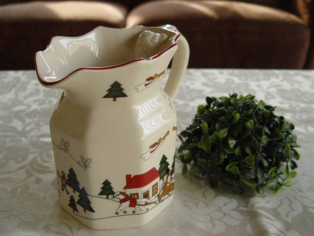 Masons mason christmas village kannen zie foto's, Huis en Inrichting, Keuken | Servies, Overige typen, Ophalen of Verzenden, Zo goed als nieuw