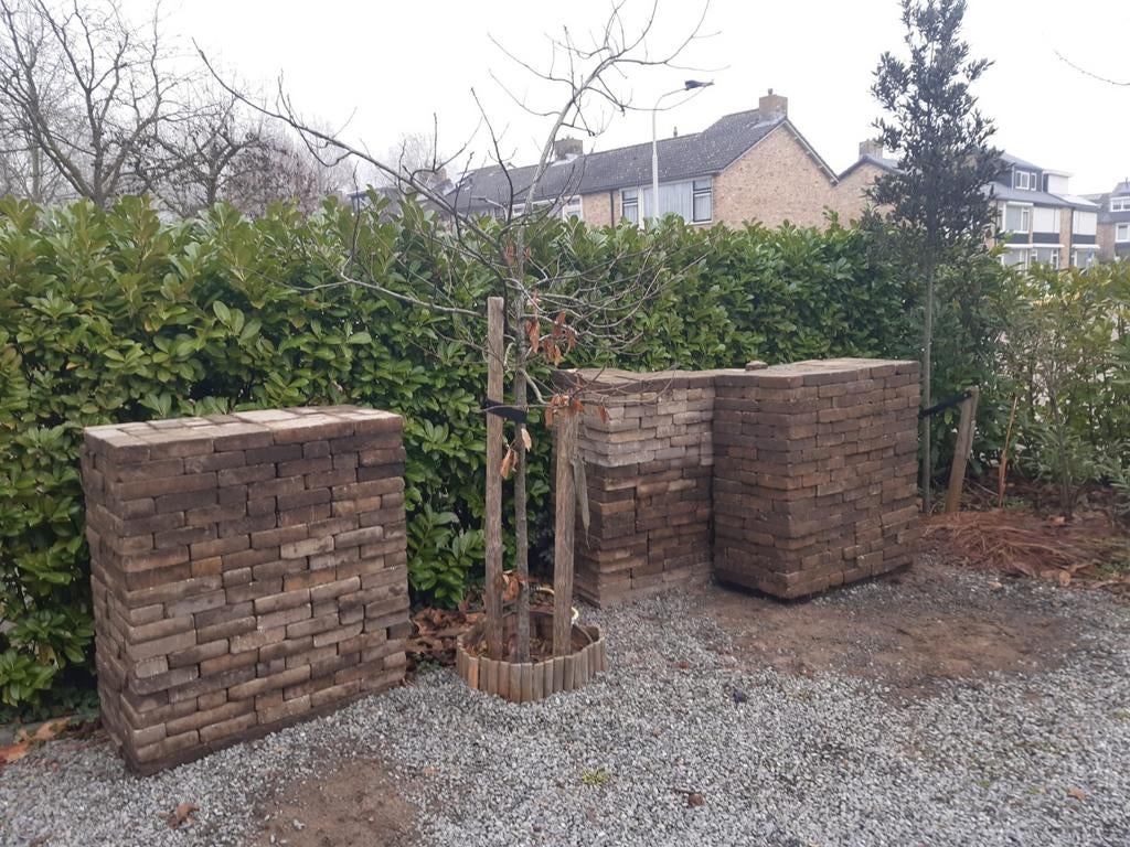 25m² wildverband stenen gratis af te halen, Gebruikt, Klinkers, Ophalen of Verzenden, 10 m² of meer