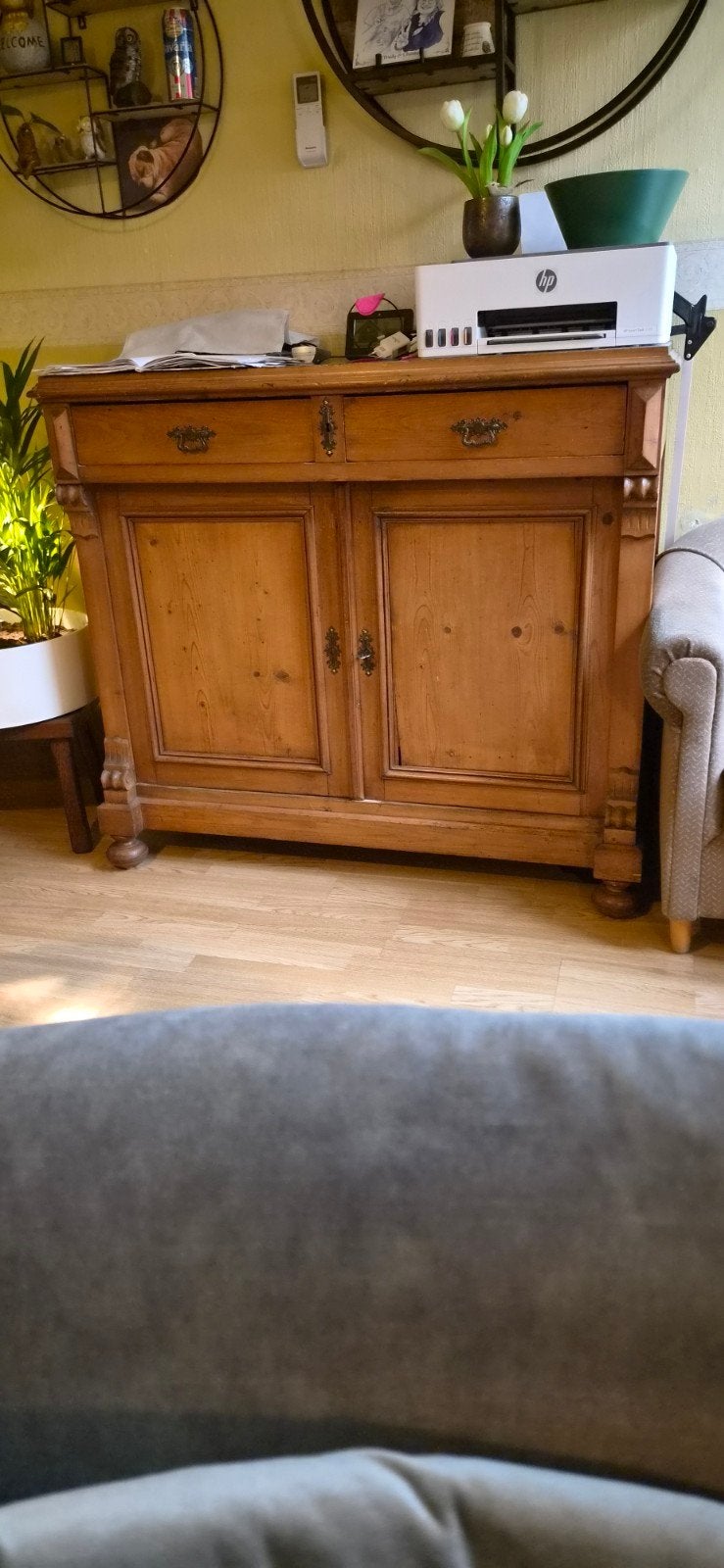 VERKOCHT     Antieke grenen commode/dressoir  in, Antiek en Kunst, Ophalen