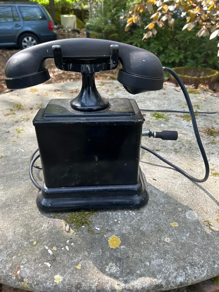 Antieke Telefoon met Draaizwengel - Decoratief Stuk, Antiek en Kunst, Ophalen of Verzenden