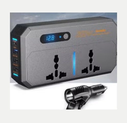 Luxe auto omvormer DC 12V naar 230V van 200 Watt
