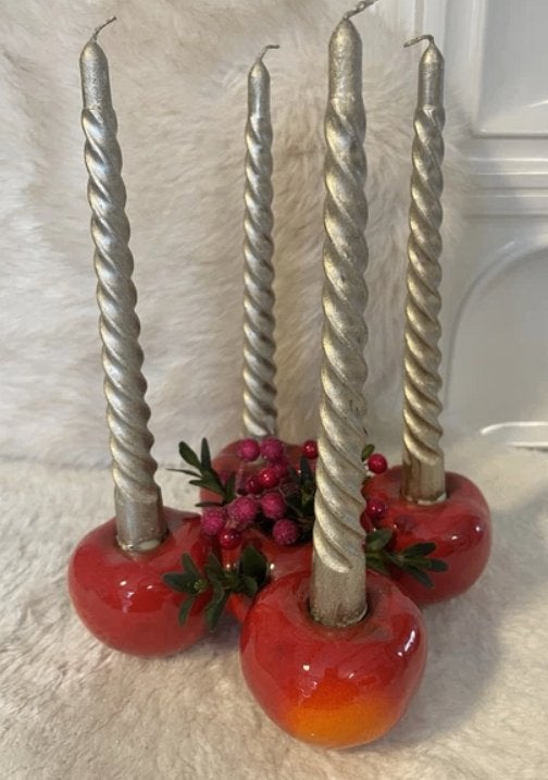 Retro Vintage Goebel Keramiek Kandelaar adventskrans kerst, Ophalen