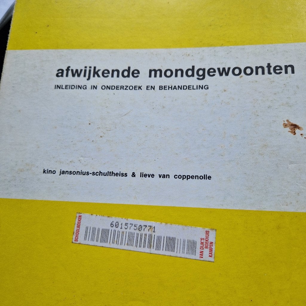 afwijkende mondgewoonten, Boeken, Jansonius en coppenolle, HBO, Alpha, Ophalen
