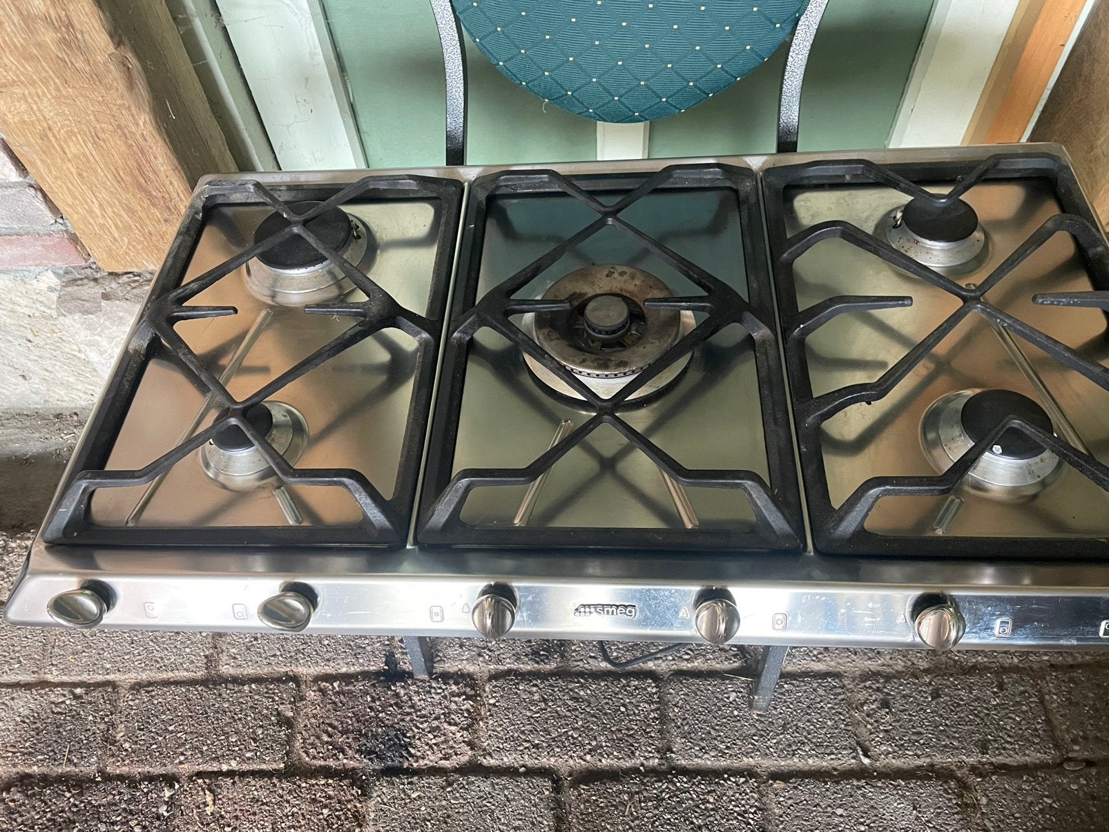 Smeg gasfornuis, Witgoed en Apparatuur, Fornuizen, Ophalen, 60 cm of meer, Gas, Vrijstaand