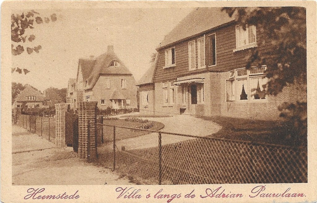 AK Heemstede - Villa's langs de Adrian Pauwlaan, Verzenden, 1920 tot 1940, Ongelopen, Noord-Holland