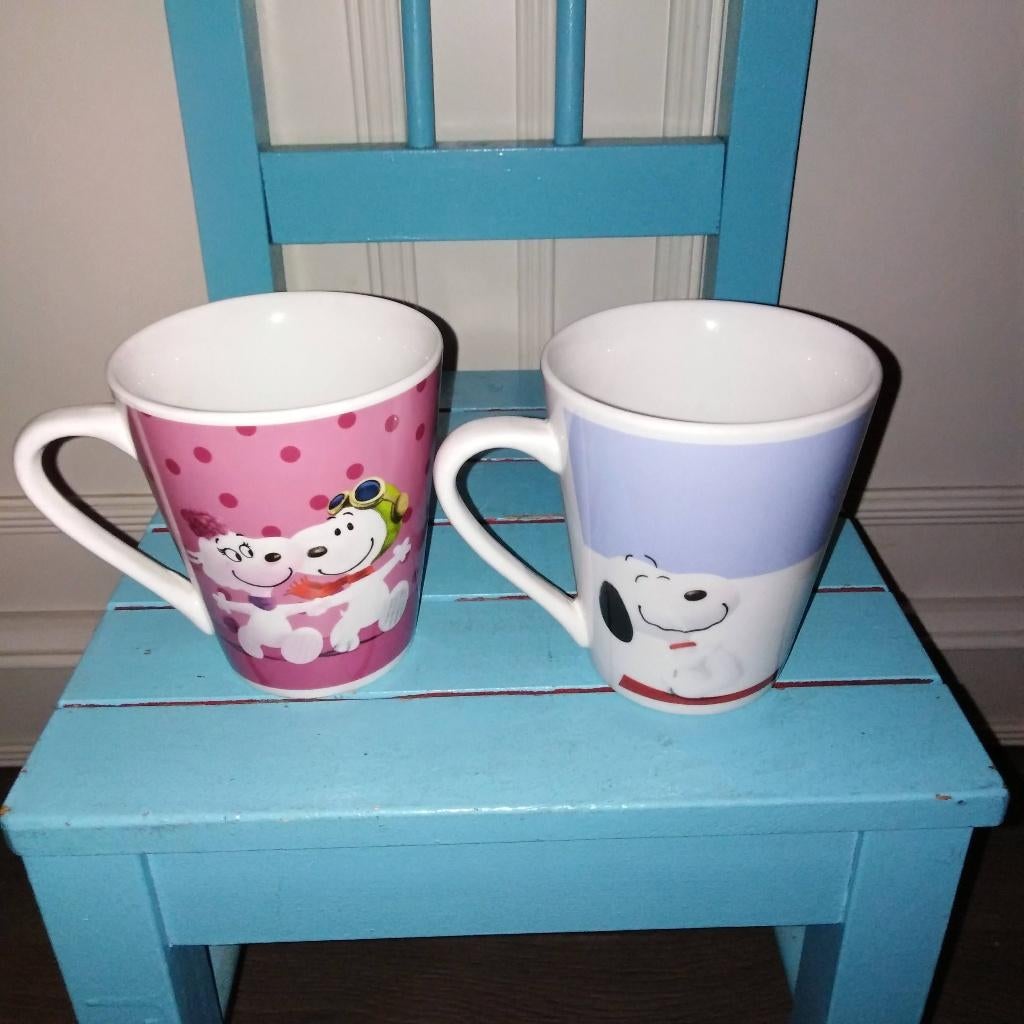 Snoopy bekers 2stuks, Ophalen of Verzenden, Snoopy, Gebruikt, Gebruiksvoorwerp