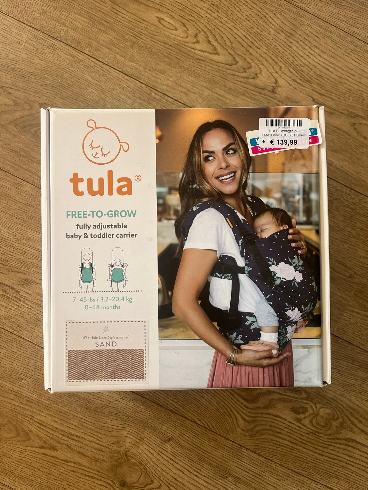 Tula Free-to-Grow draagzak - Sand, Overige merken, Buik of Rug, Ophalen of Verzenden, Zo goed als nieuw