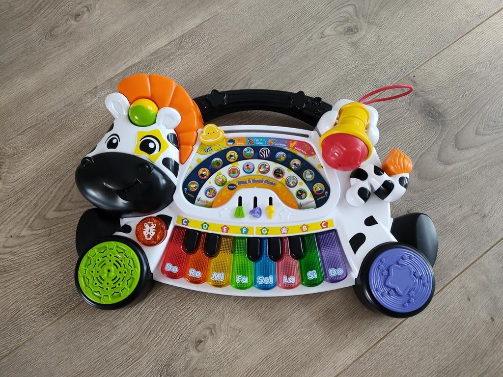 VTech Zing en Speel Piano Zebra Muziek Speelgoed, Ophalen of Verzenden, Gebruikt, Jongen of Meisje
