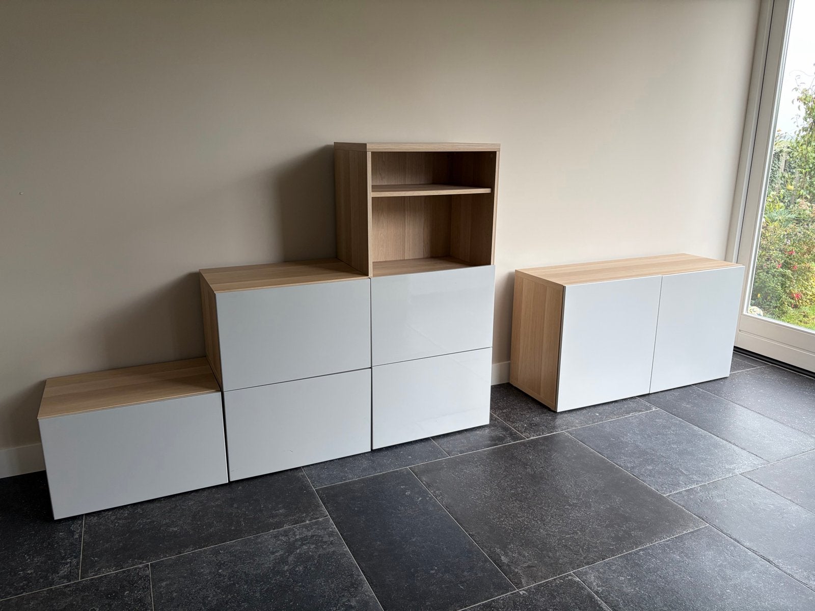IKEA Besta kasten combinatie, Huis en Inrichting, Ophalen, 150 tot 200 cm, Zo goed als nieuw, 25 tot 50 cm