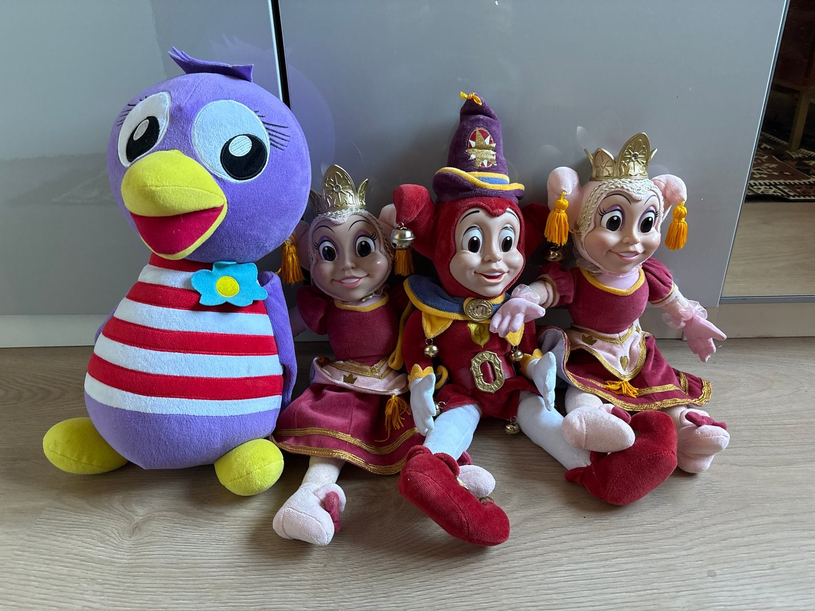 4 Efteling knuffels: Pardoes, Pardijn 2x en Jet, Ophalen, Gebruikt, Overige typen