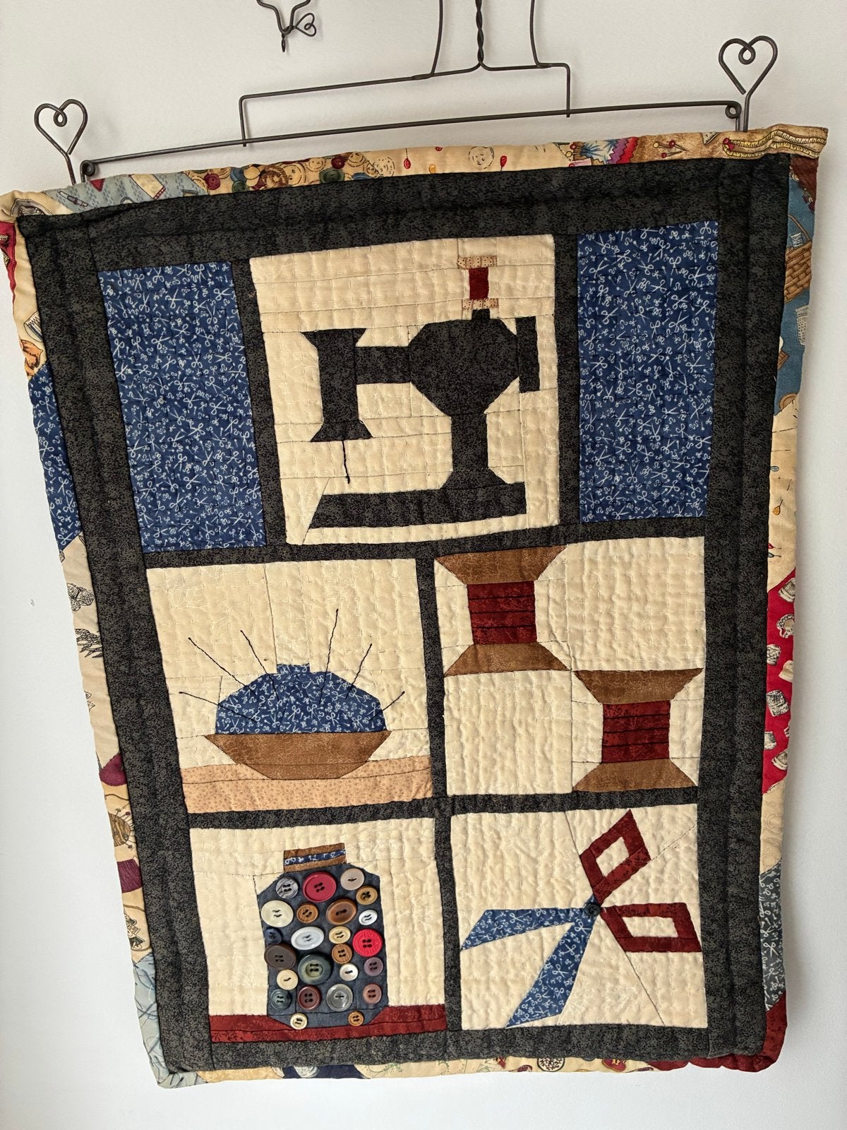 Decoratieve Quilt Wandhanger met Naai-thema, Ophalen of Verzenden, Gebruikt, Overige typen