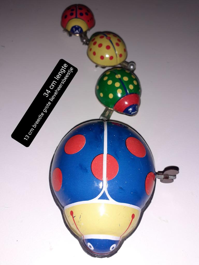 Vintage Opwindbaar Lieveheersbeestje Speelgoed, Antiek en Kunst, Antiek | Speelgoed, Ophalen of Verzenden