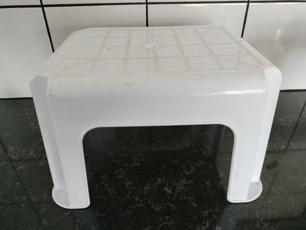 Wit plastic opstapje/krukjes, Ophalen, Kunststof