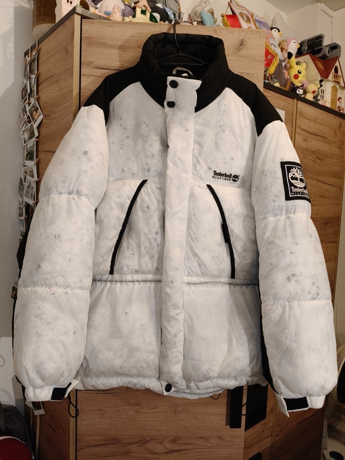Timberland Hilfiger Puffer Jacket Maat L, Maat 52/54 (L), Ophalen of Verzenden, Zo goed als nieuw, Wit