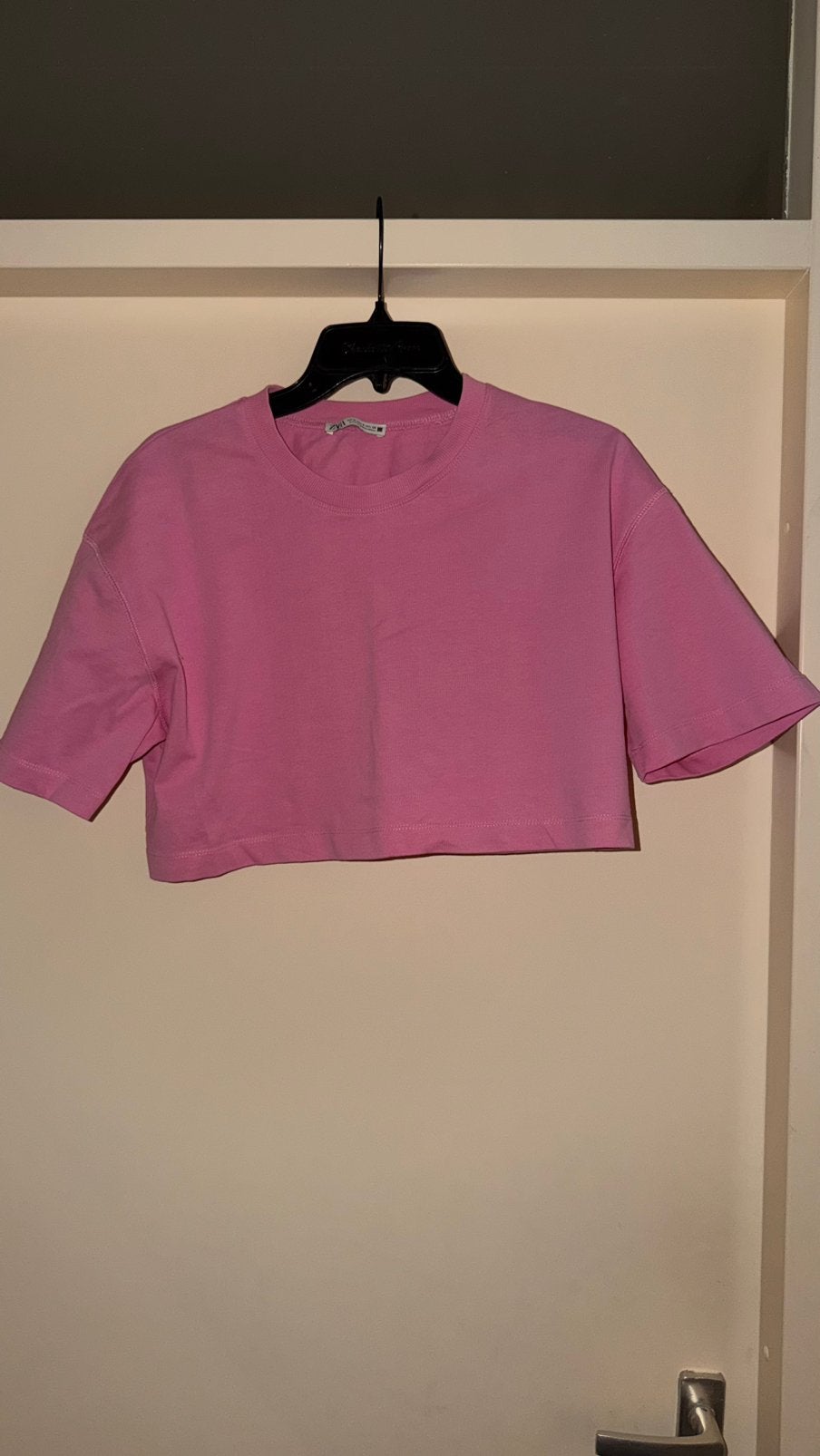 Dames roze cropped shirt van Zara, Maat 38/40 (M), Ophalen of Verzenden, Zo goed als nieuw, Korte mouw