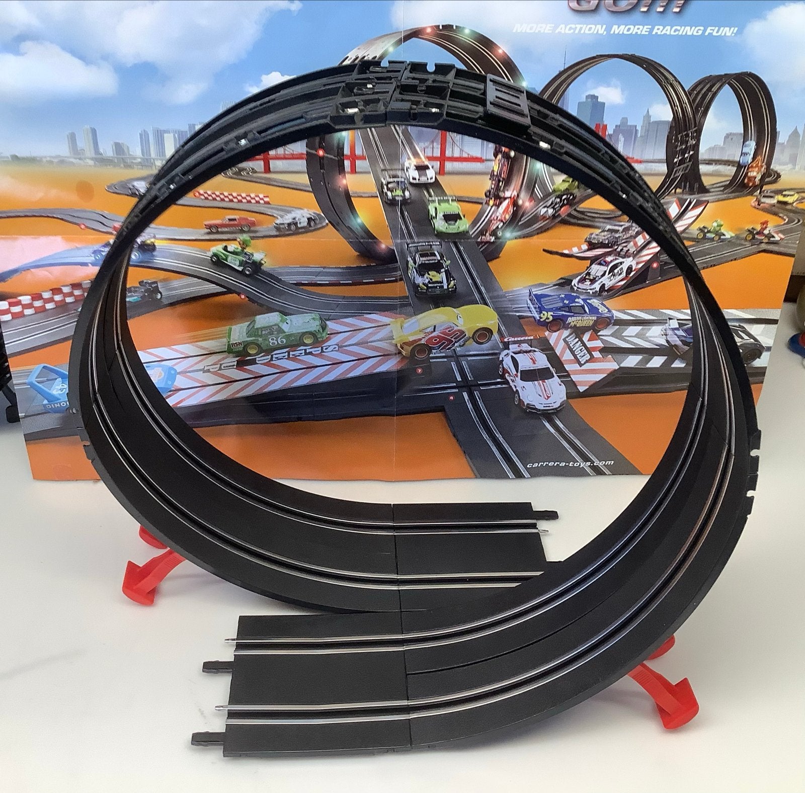 Carrera Go racebaan onderdelen - Looping en rechte stukken, Gebruikt, Onderdelen, Carrera, Ophalen of Verzenden