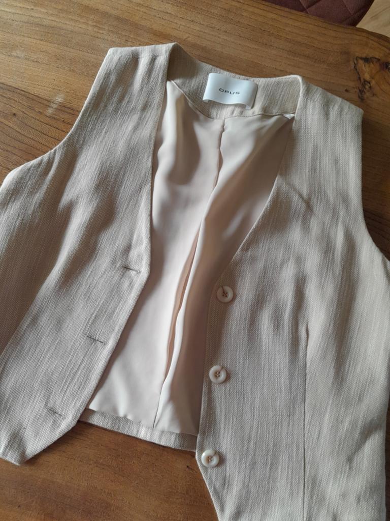 Opus Gilet - Beige/Lichtbruin, Ophalen of Verzenden