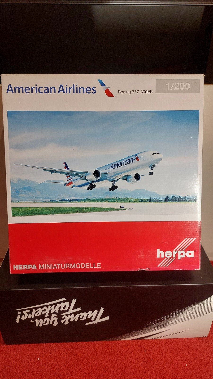 Herpa American airlines 777-300ER, Ophalen of Verzenden, Nieuw, Schaalmodel