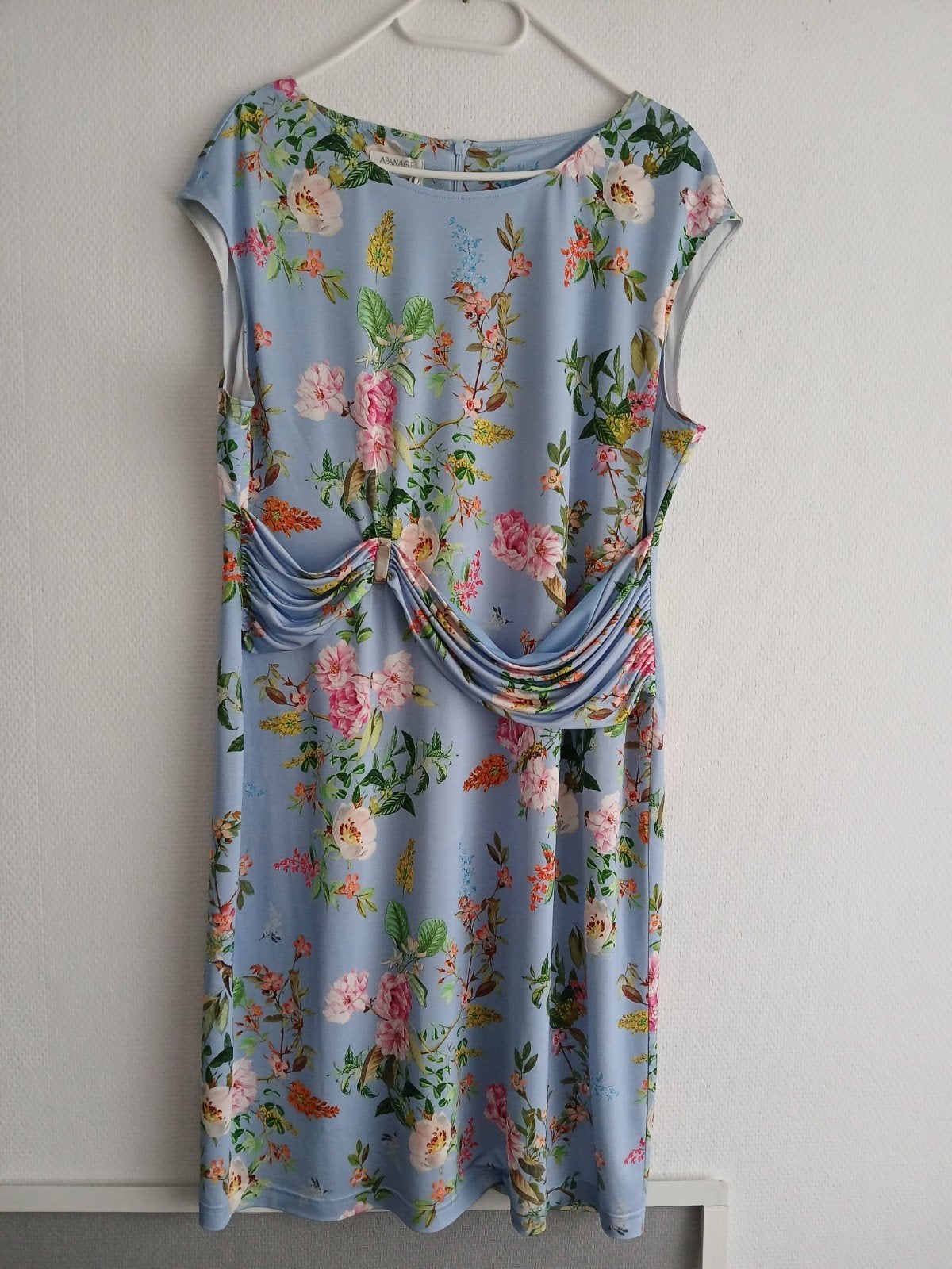 Apanage jurk mt 46, Blauw, Maat 46/48 (XL) of groter, Ophalen of Verzenden, Zo goed als nieuw