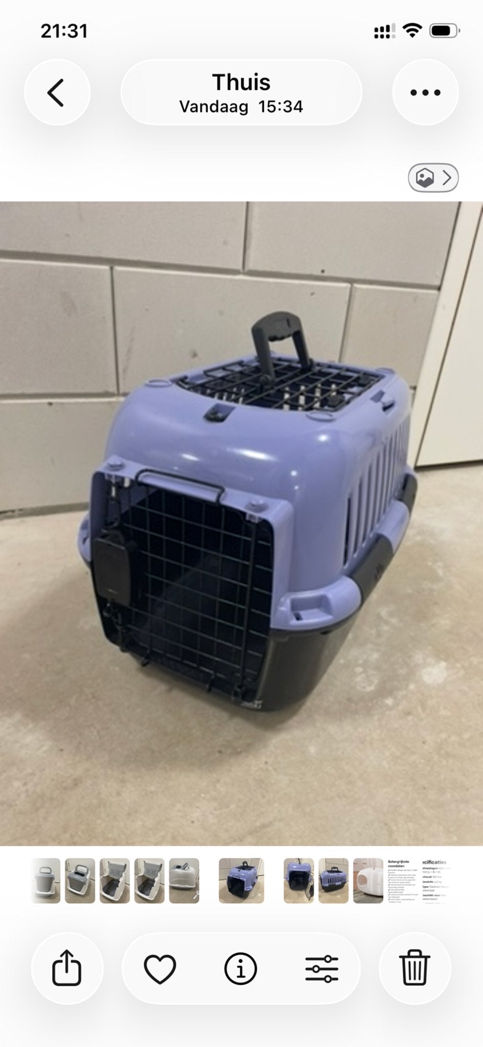 Reismandje boor katten. Blauw met zwart. Netjes en schoon, Ophalen, Zo goed als nieuw