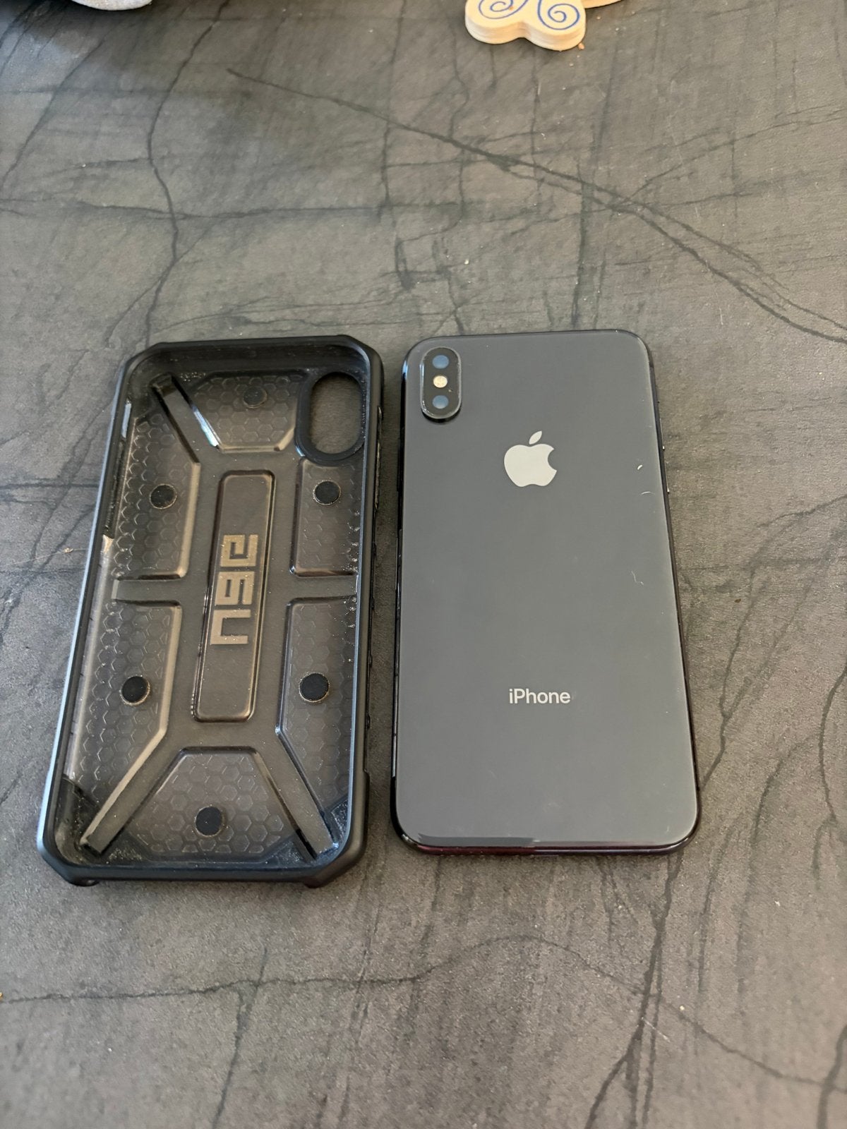 iPhone X Zwart 64GB met hoesje, Telecommunicatie, Mobiele telefoons | Apple iPhone, Ophalen, Gebruikt, Zwart, IPhone X