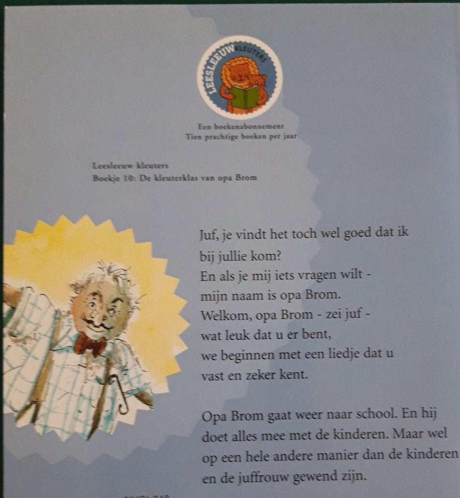 Marianne Busser - De kleuterklas van opa Brom (Leesleeuw), Fictie algemeen, Jongen of Meisje, Nieuw, Ophalen of Verzenden