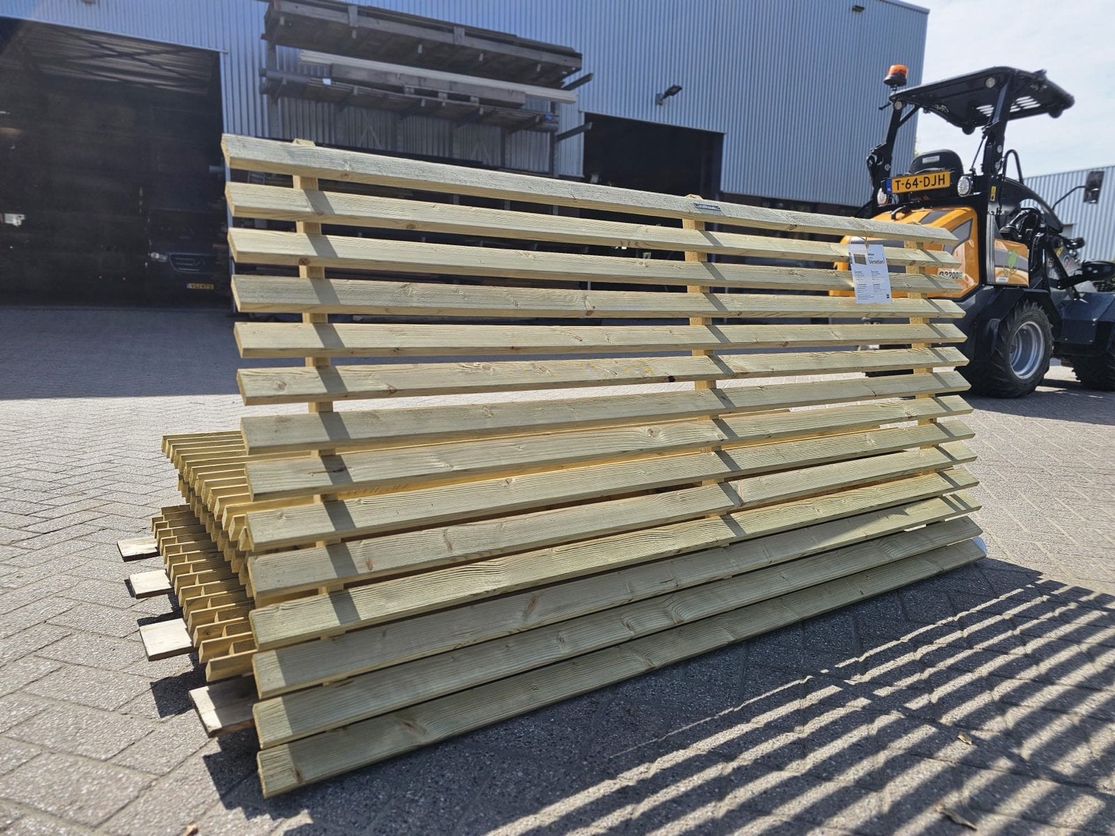 Hillhout jaloezie schermen - 6 stuks, Tuin en Terras, Schuttingen, Minder dan 3 meter, Nieuw, Ophalen of Verzenden, Minder dan 1 meter