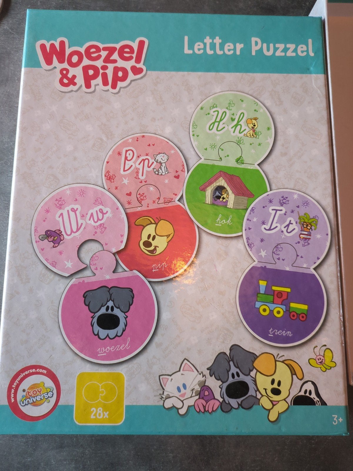 Woezel & Pip Letter Puzzel - Leer het Alfabet Spelenderwijs, Ophalen of Verzenden, Meer dan 50 stukjes, Zo goed als nieuw, 2 tot 4 jaar